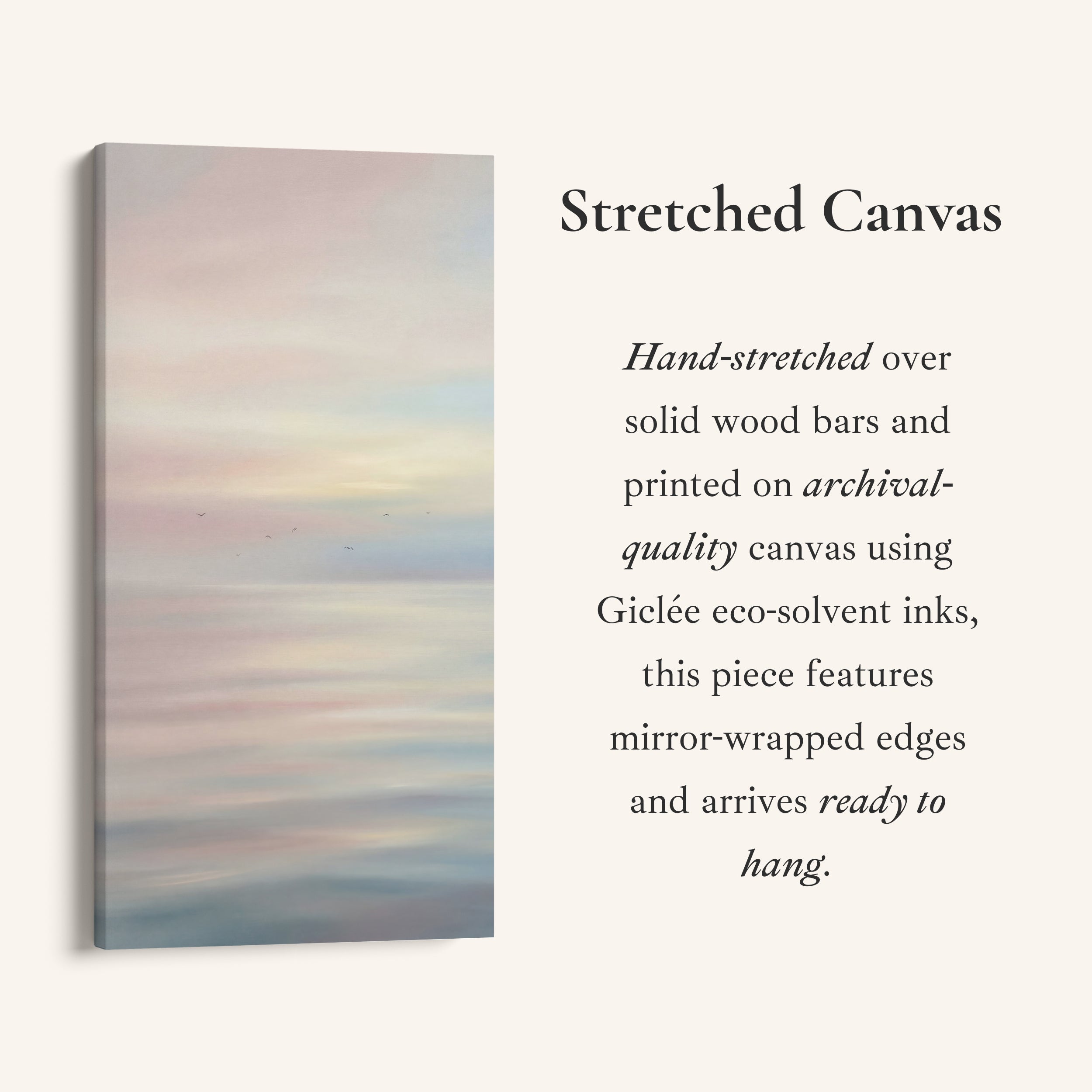 Tall Wall Art Soft Abstract Seascape Portrait Wall Art For Kitchen
