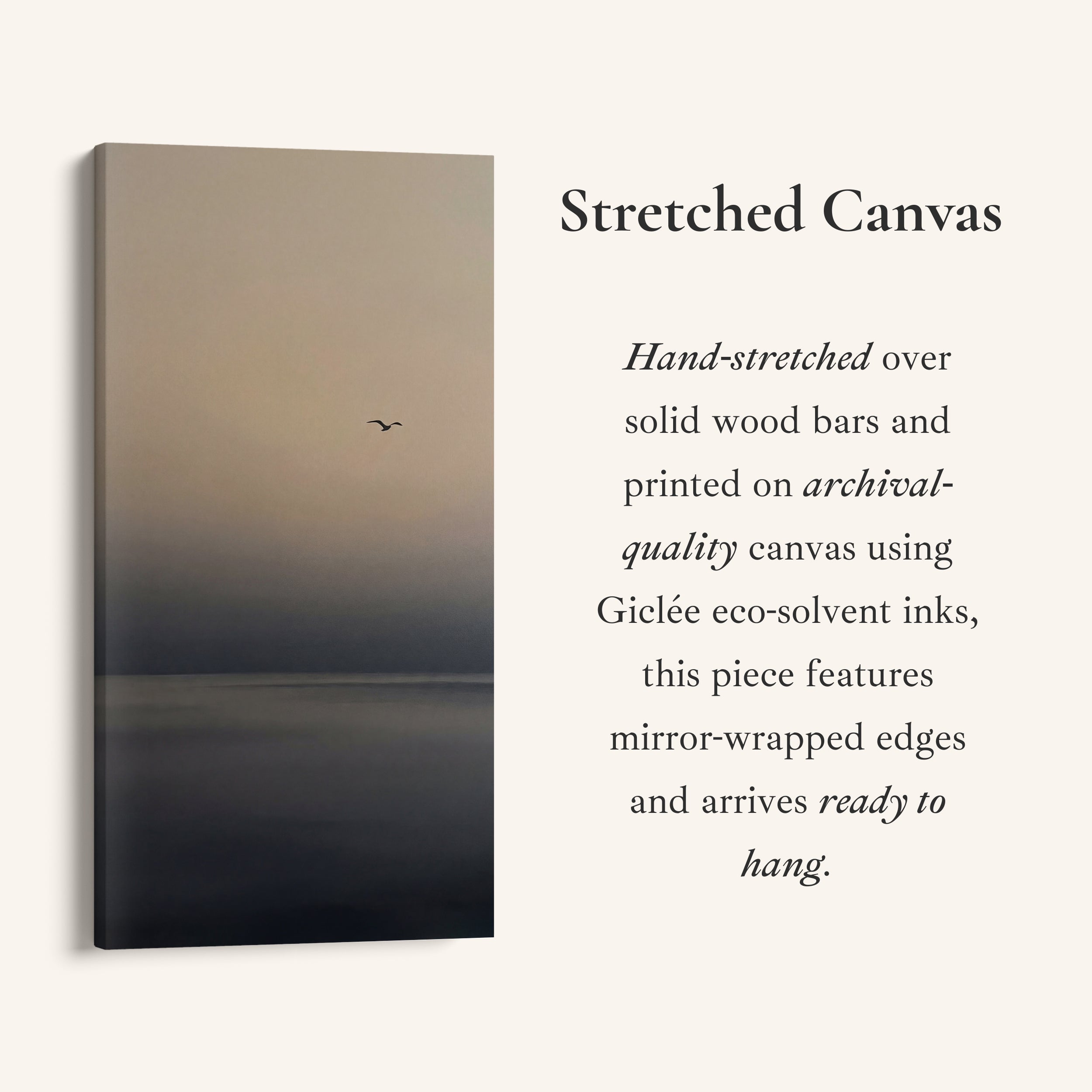 Large Vertical Wall Art Tall Wall Art Minimal Horizon With Birds For Hallway