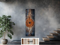 Vertical Narrow Tree Rings Real Wood Wall Art
