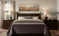 Vintage Wildflowers Field Above Bed Canvas Wall Art