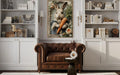 Whimsical Floral Easter Bunny With Carrot Canvas Wall Art