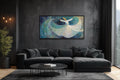 Whirling Dervish Wall Art – Large Zen Canvas with Teal Blue Spiritual Dance Artwork