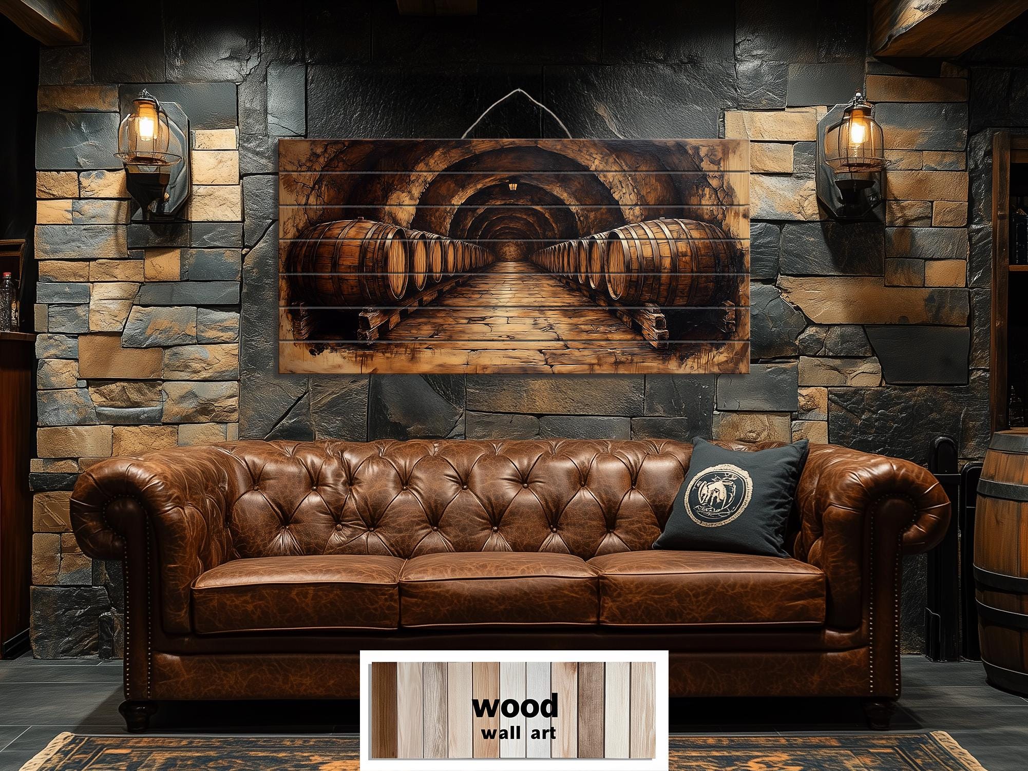 Whiskey Cellar Real Distressed Wall Art For Man Cave Or Bar Decor