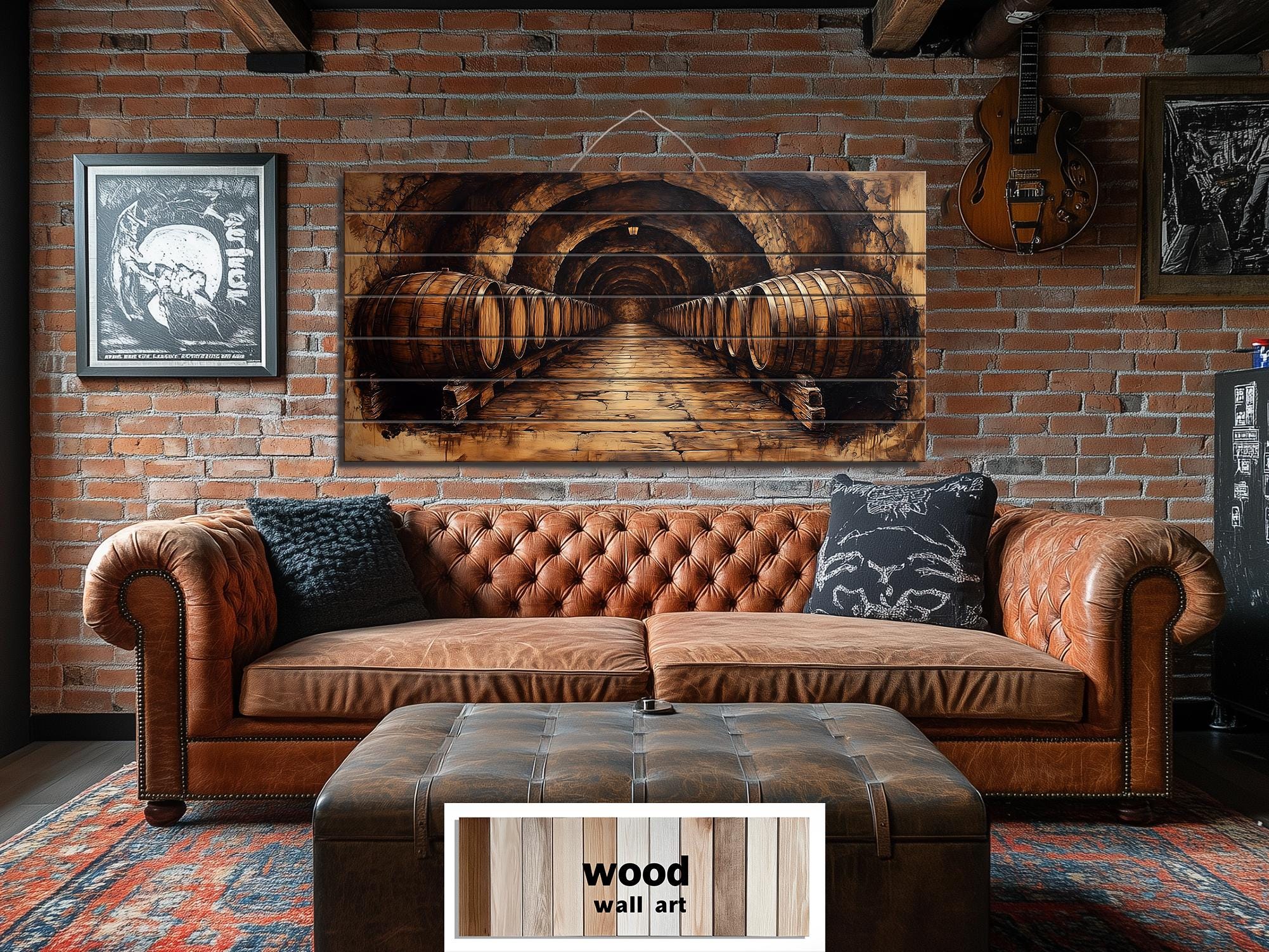 Whiskey Cellar Real Distressed Wall Art For Man Cave Or Bar Decor