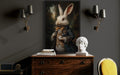 White Rabbit Victorian Portrait Framed Canvas Wall Art