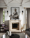 Zen Buddha Statue Painting Framed Canvas Wall Art